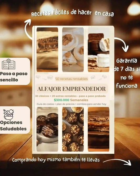 Alfajor Emprendedor© 30 recetas +20 recetas de regalo | Zonatize™ - Zonatize